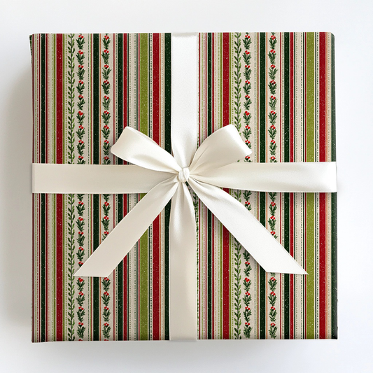 Heritage Holly Wrapping Paper
