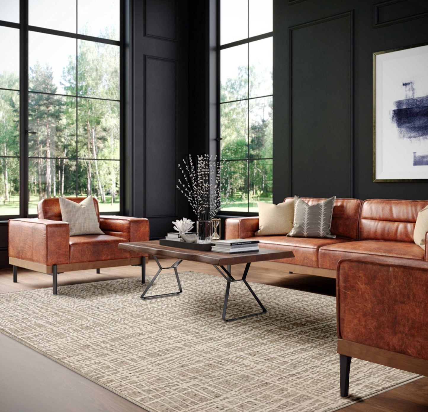 Ansel Taupe & Beige Rug
