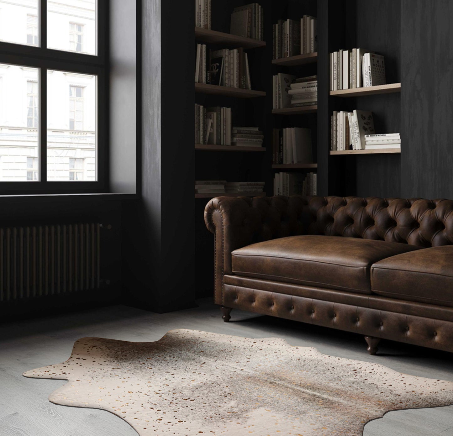 Bennet Pewter & Gold Rug