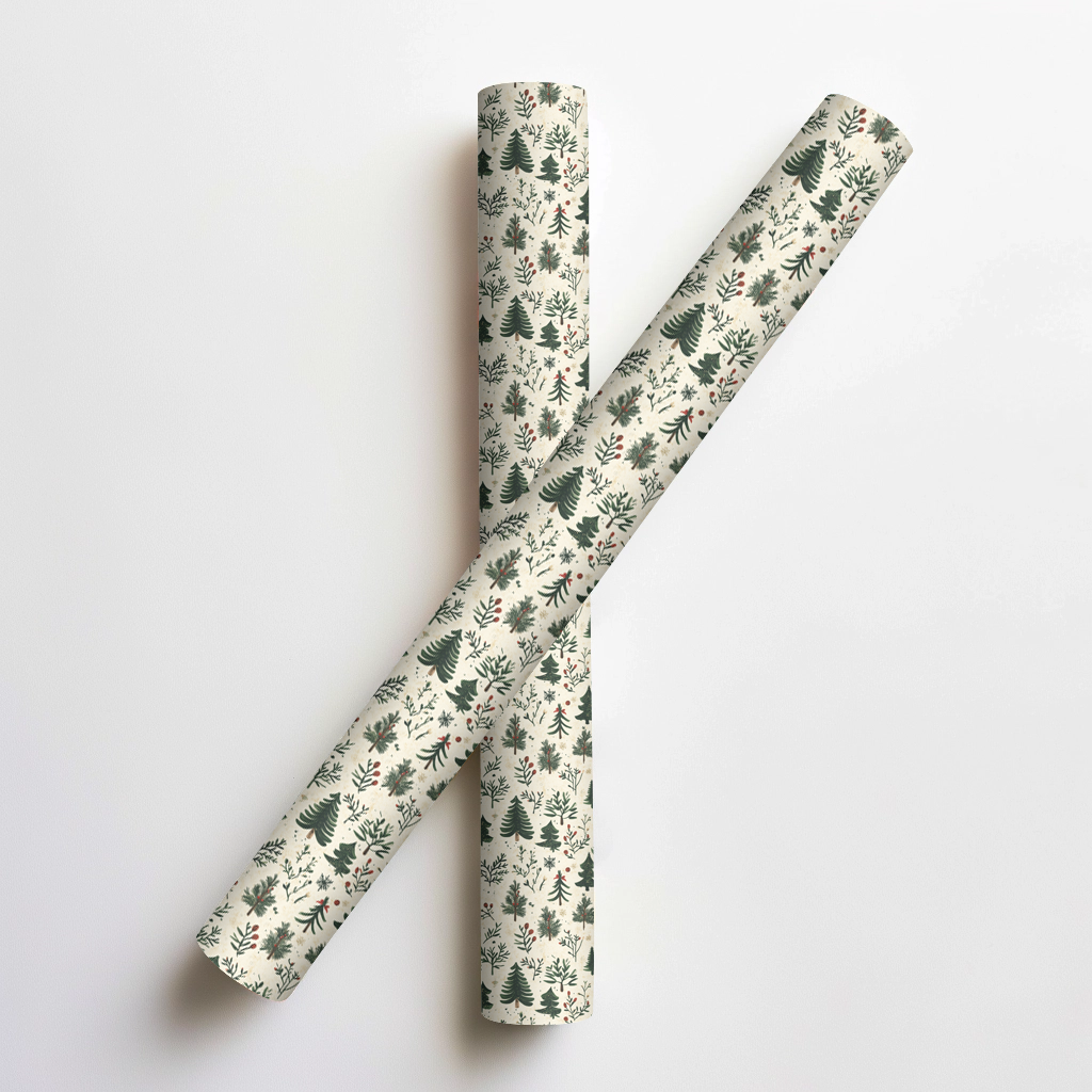 Green Frost Wrapping Paper