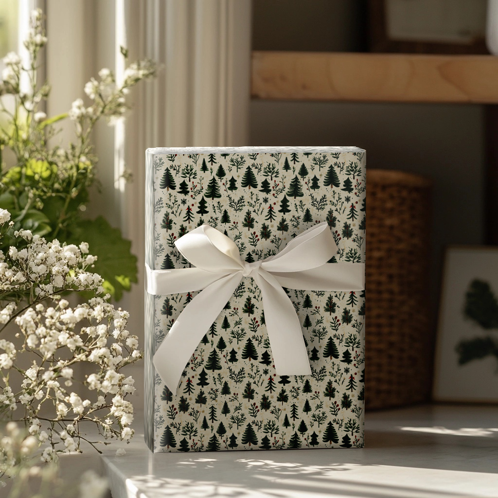 Green Frost Wrapping Paper