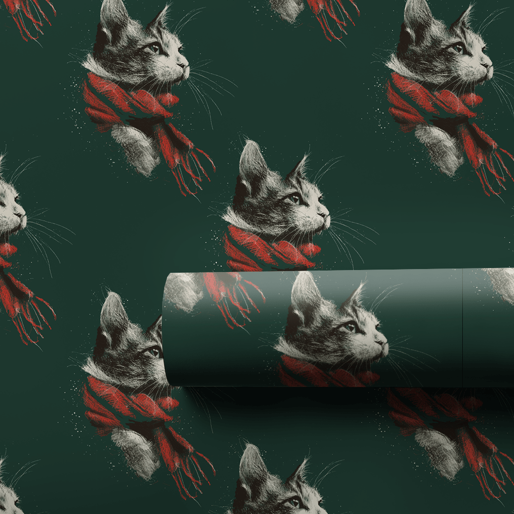 Cozy Kitten Wrapping Paper - Anthem Classic