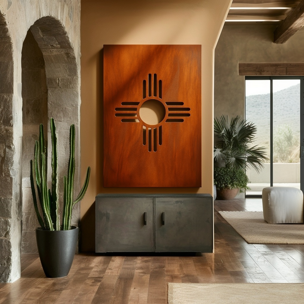 The New Mexico Zia Sun - Metal Wall Art