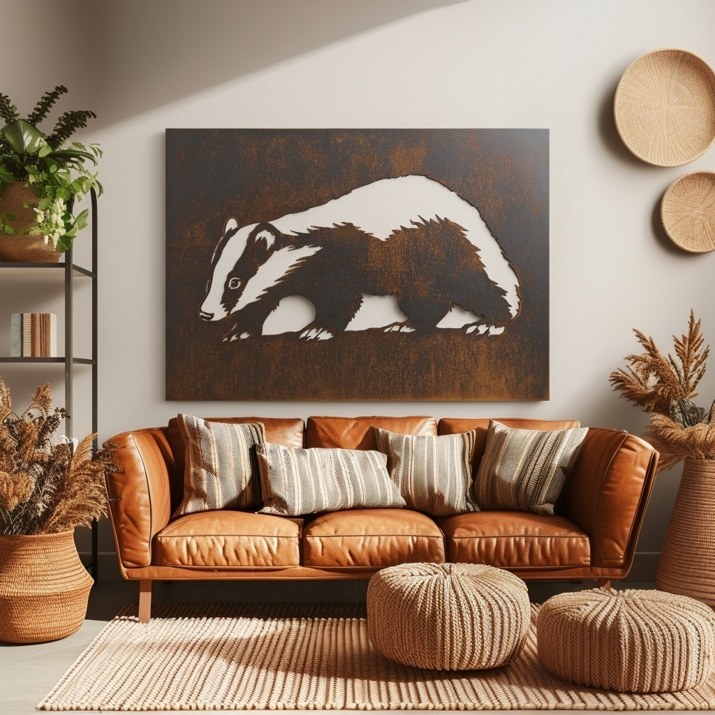 The Wisconsin Badger - Metal Wall Art