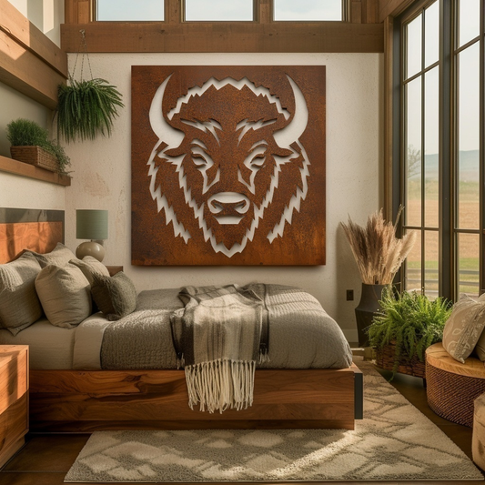 The Bison - Metal Wall Art