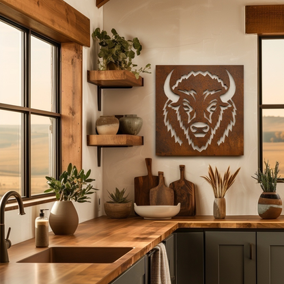 The Bison - Metal Wall Art