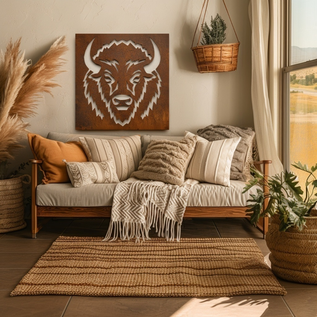 The Bison - Metal Wall Art