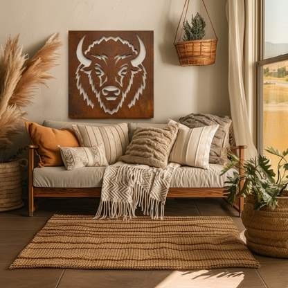 The Bison - Metal Wall Art