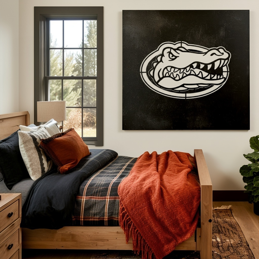 The Oval Gator - Metal Wall Art- Square Forge