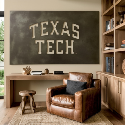 The Texas Tech - Metal Wall Art- Landscape Slate