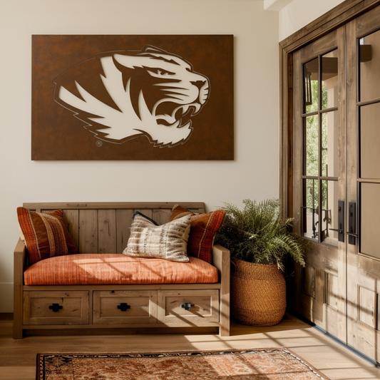 The Tiger - Metal Wall Art - Landscape Umber