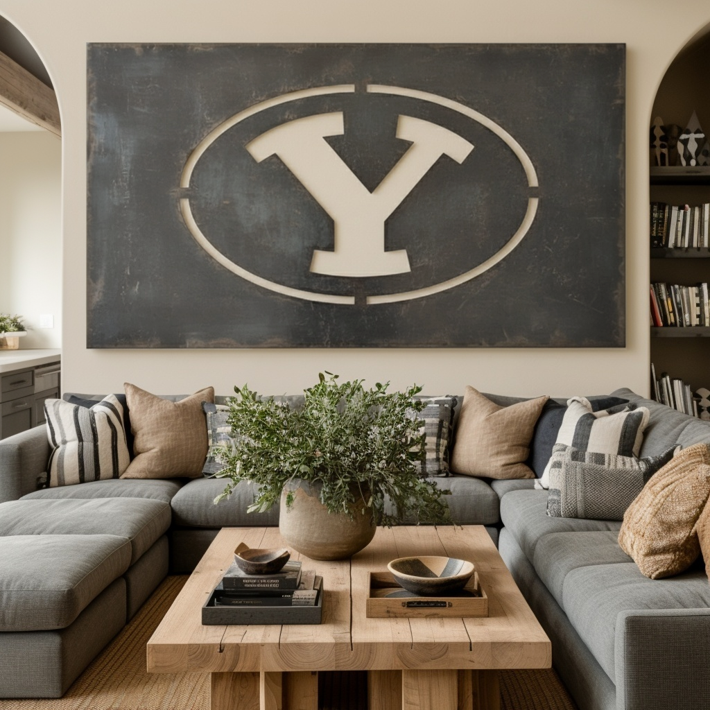 The Oval Y - Metal Wall Art - Landscape Slate