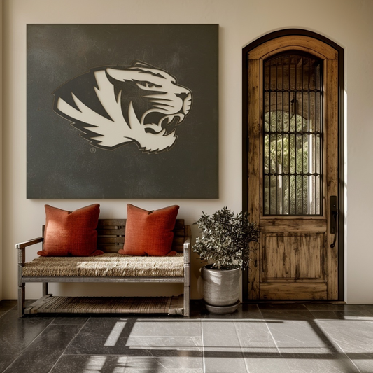 The Tiger - Metal Wall Art- Square Slate