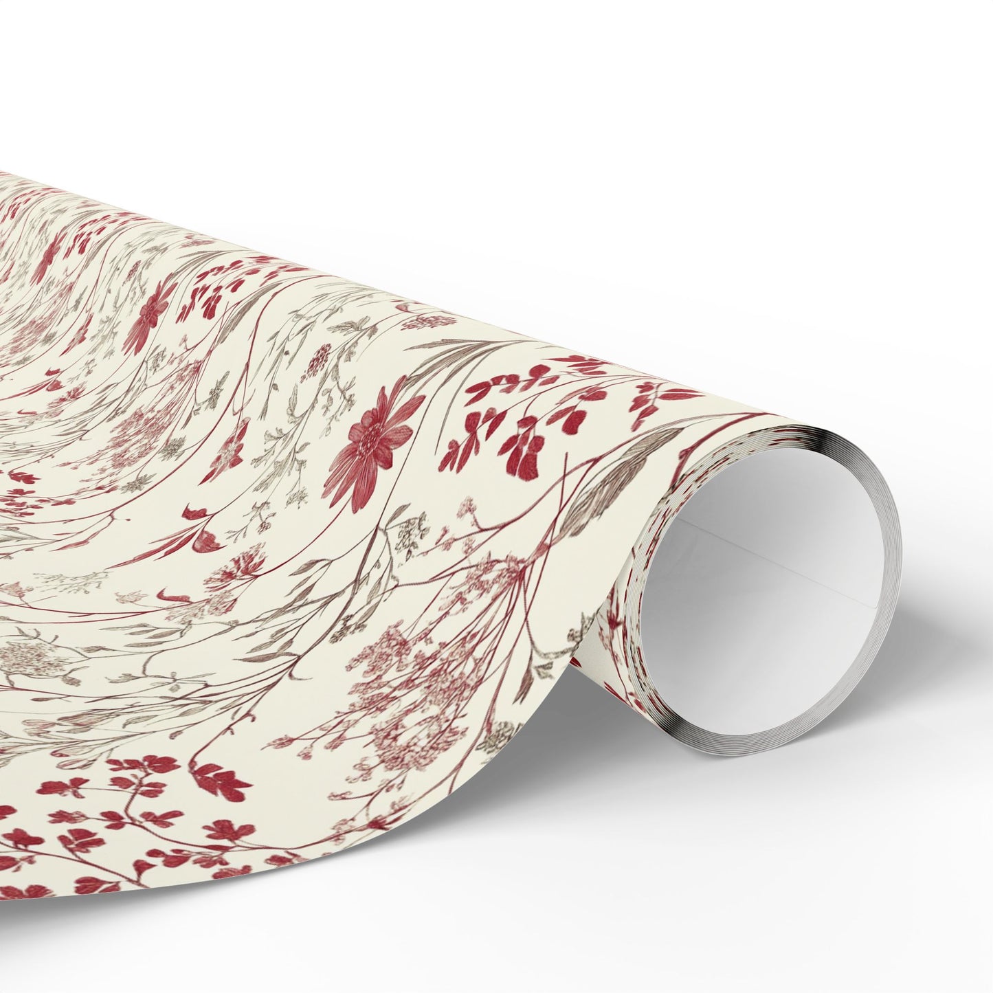 Red Florals Wrapping Paper