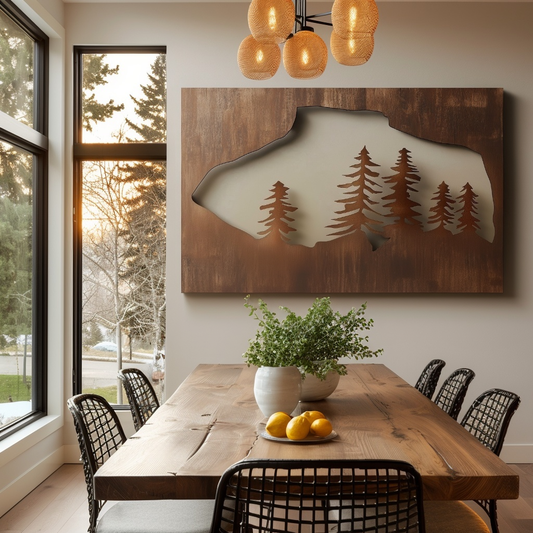 The Pilot Mountain - Metal Wall Art