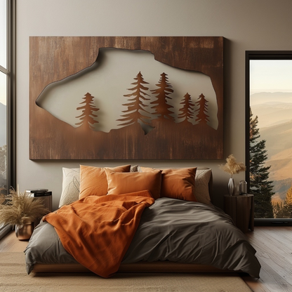 The Pilot Mountain - Metal Wall Art