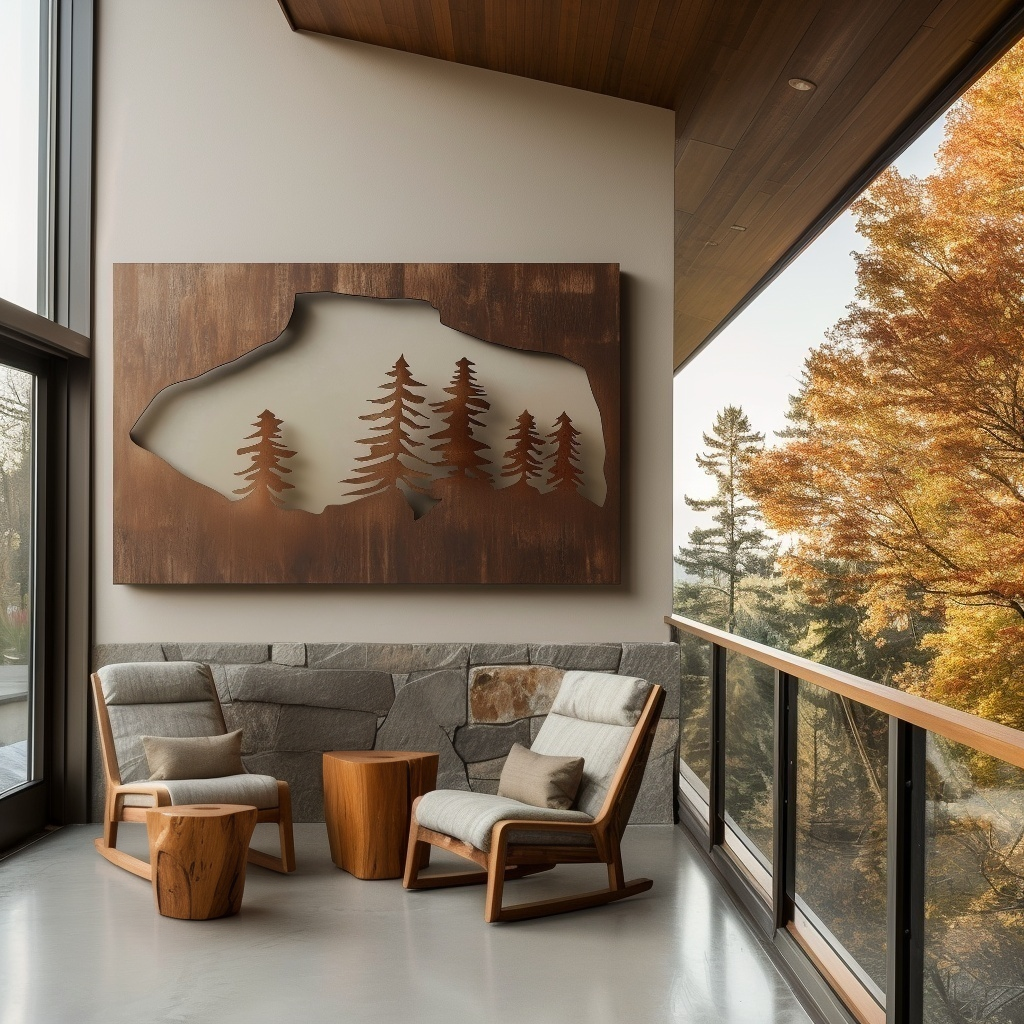 The Pilot Mountain - Metal Wall Art