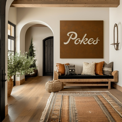 The Pokes- Metal Wall Art- Square Umber
