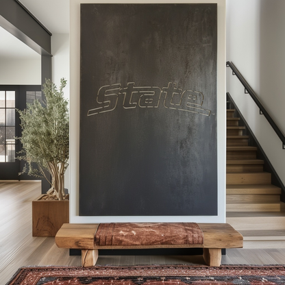 The Michigan State - Metal Wall Art - Portrait Slate