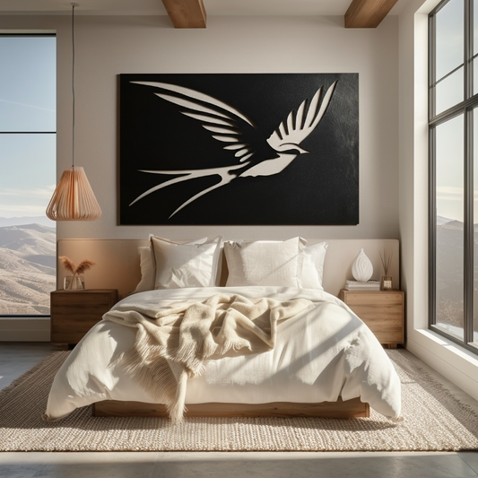 The Oklahoma Scissor-tail Flycatcher - Metal Wall Art