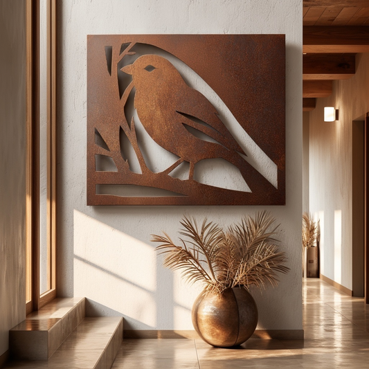 The New Hampshire Purple Finch - Metal Wall Art