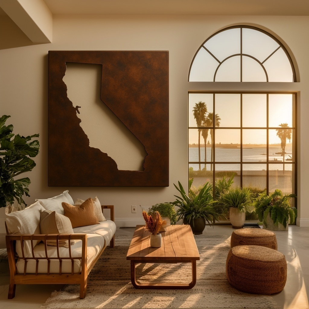 The California - Metal Wall Art