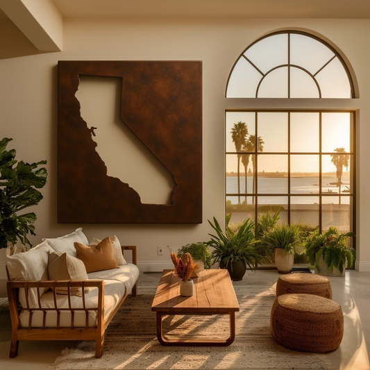 The California - Metal Wall Art