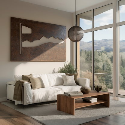 The Mountain Green - Metal Wall Art