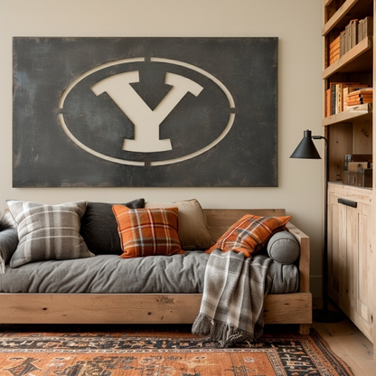 The Oval Y - Metal Wall Art - Landscape Slate