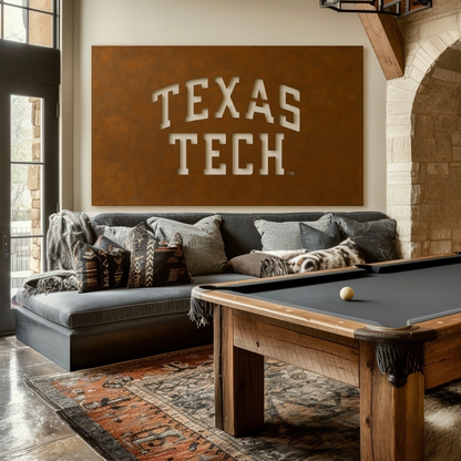 The Texas Tech - Metal Wall Art- Landscape Umber