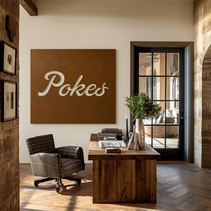 The Pokes- Metal Wall Art- Square Umber