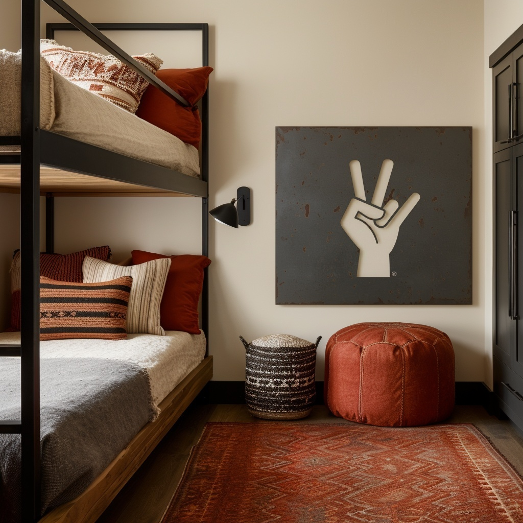 The Hand Fork - Metal Wall Art - Square Slate