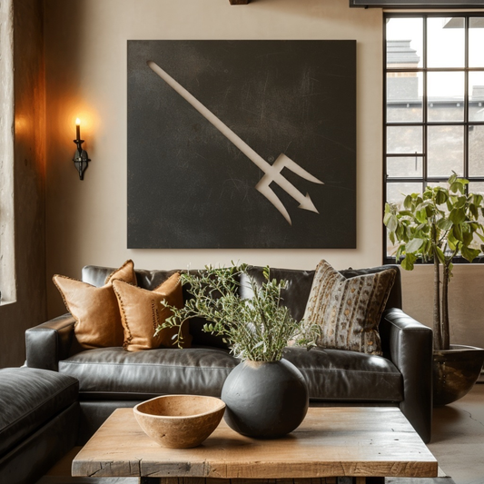 The Piercing Pitchfork - Metal Wall Art - Square Slate