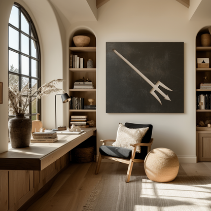 The Piercing Pitchfork - Metal Wall Art - Square Slate
