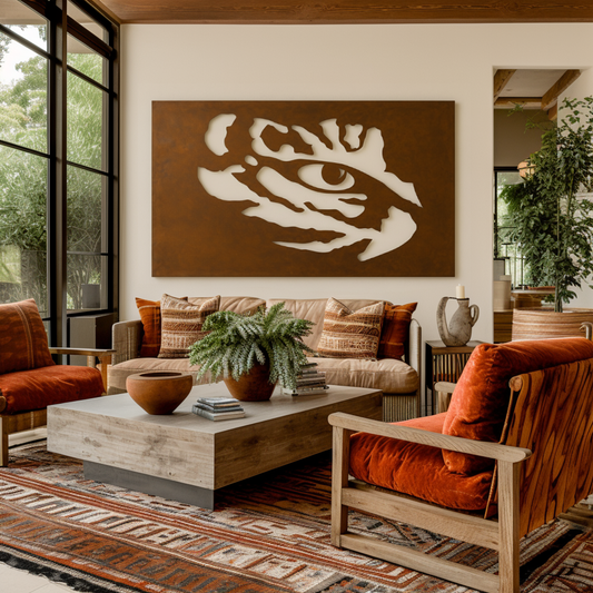 The Tiger Eye - Metal Wall Art - Landscape Umber
