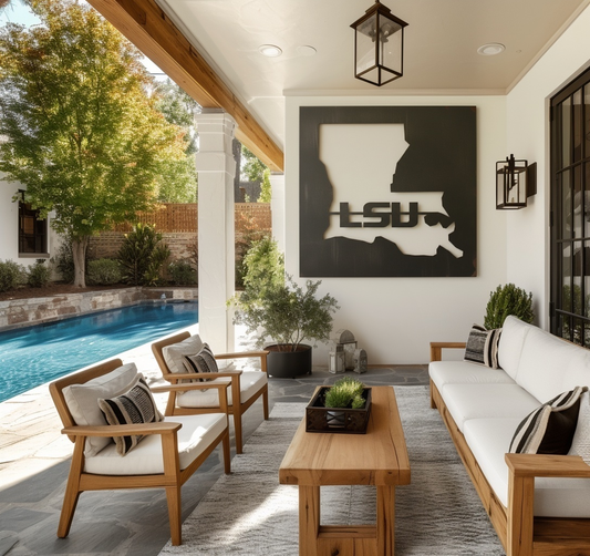 The Louisiana - Metal Wall Art - Square Slate