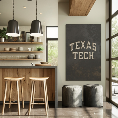 The Texas Tech - Wall Art - Portrait Slate