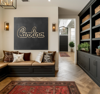 The South Carolina - Metal Wall Art - Square Slate