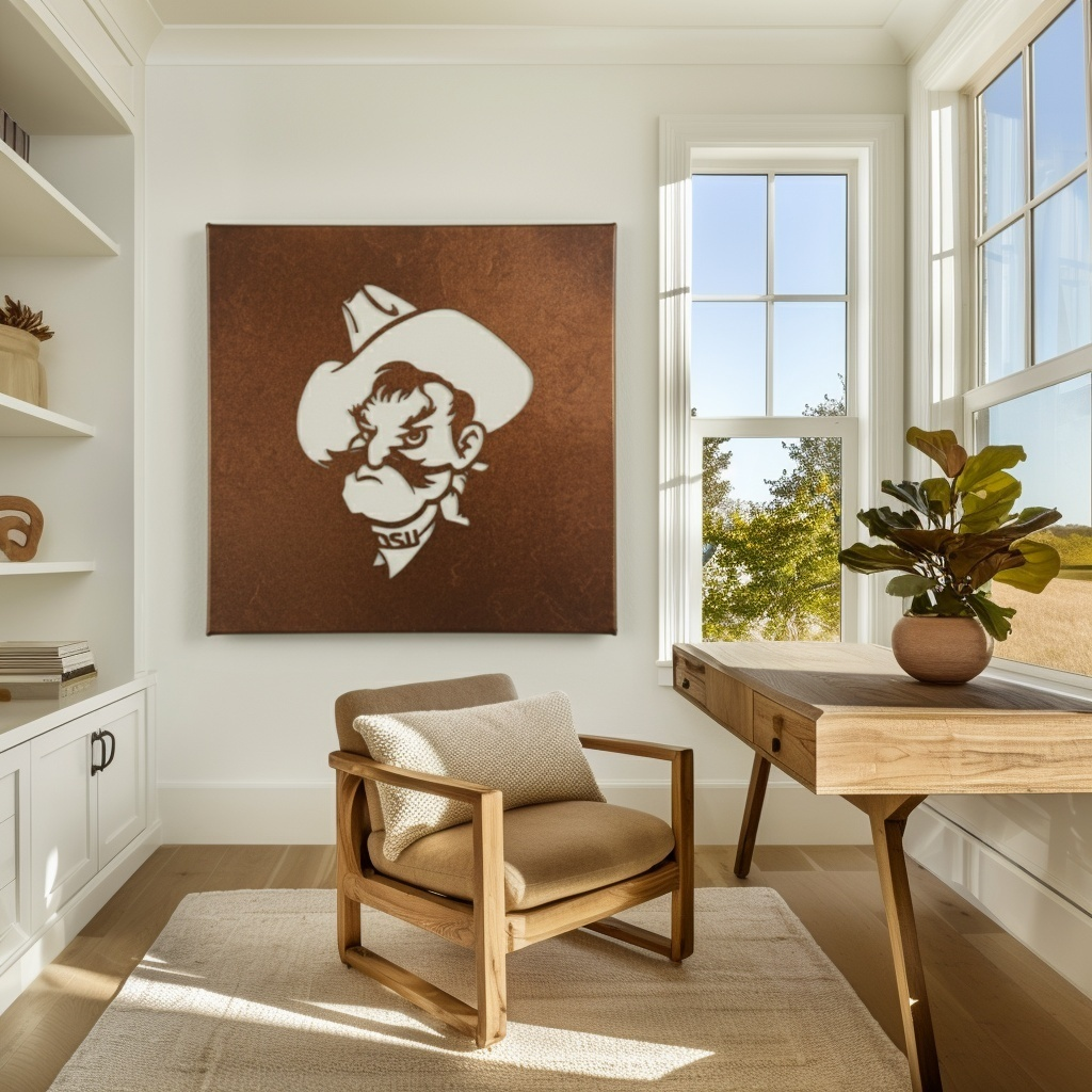 The Pete - Metal Wall Art- Square Umber