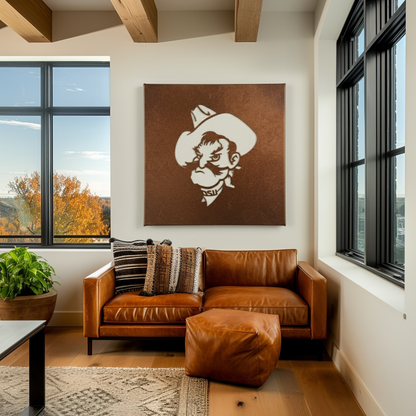 The Pete - Metal Wall Art- Square Umber