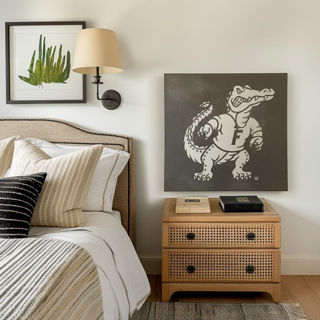 The Gator - Metal Wall Art- Square Slate