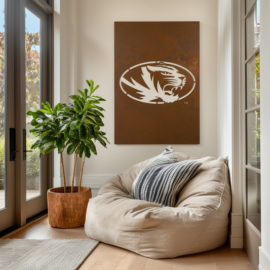 The Oval Tiger - Wall Art - Portrait Umber