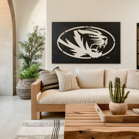 The Oval Tiger - Metal Wall Art - Landscape Forge