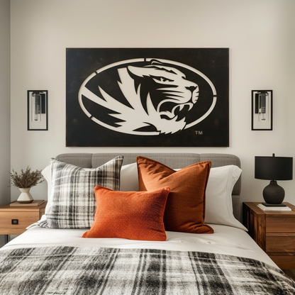 The Oval Tiger - Metal Wall Art - Landscape Forge
