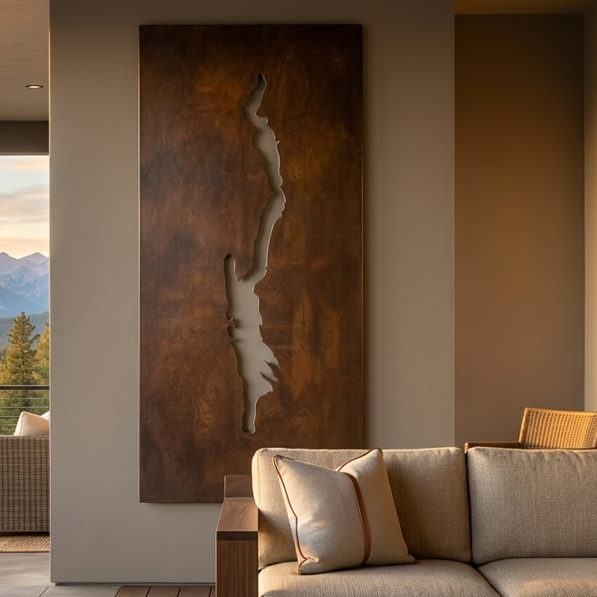 The Lake Geroge - Metal Wall Art - Umber - Anthem Classic (2)