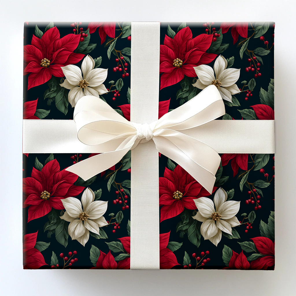 Prairie Poinsettia Wrapping Paper