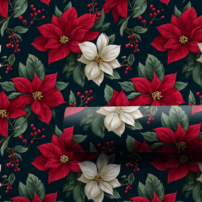 Prairie Poinsettia Wrapping Paper