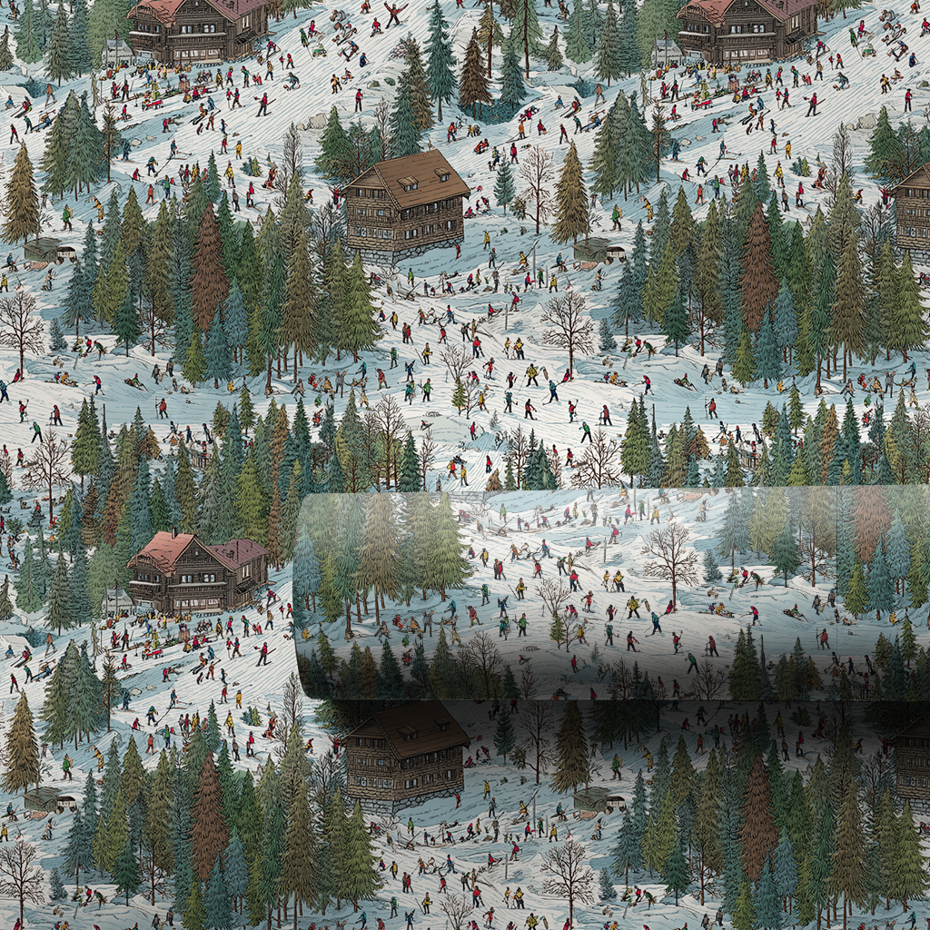 Winter Lodge Wrapping Paper