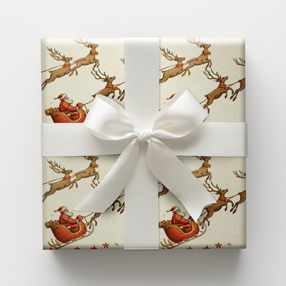 Crimson Sleigh Wrapping Paper