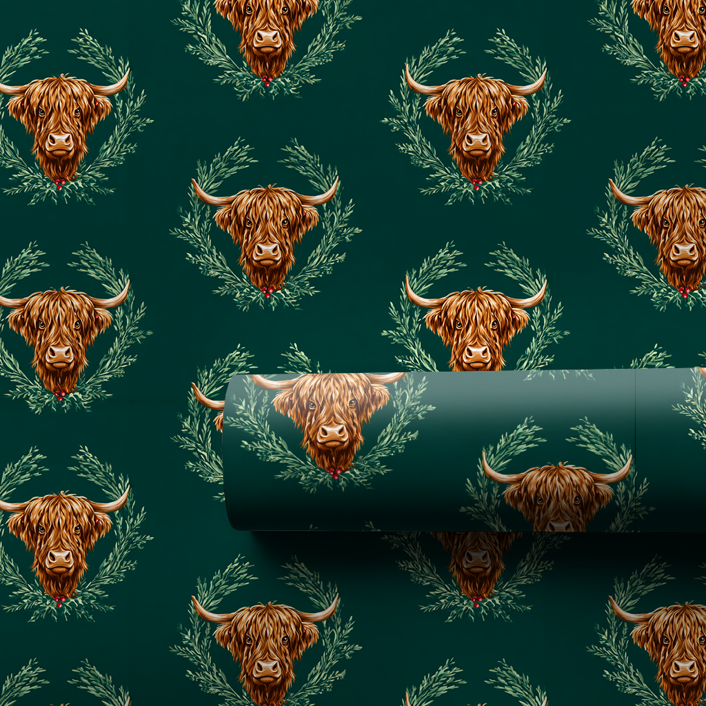 Lone Star Highland Wrapping Paper